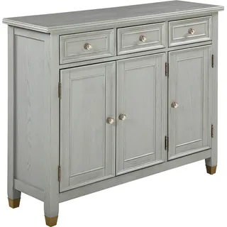 Kommode Landhaus Design Kommoden Anrichte Sideboard Schrank Holz Schränke Neu - Grau