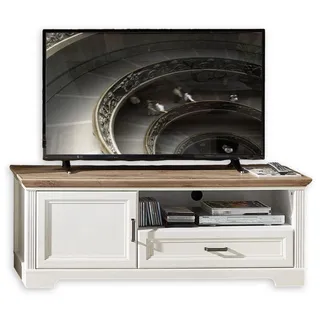 Innostyle Jasmin TV-Board 143 cm Weiß Glas/Holz/MDF/Spanplatte