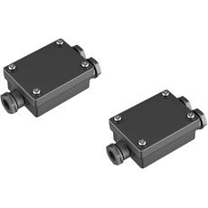 ledscom.de 2 Stück 2-fach Kabelverbinder für außen, IP68, Muffe für 6-8mm Kabel-Durchmesser