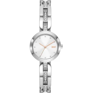 DKNY Damenuhr City Link Quarz/3-Zeiger Uhrwerk 26 mm Gehäusegröße mit einem Edelstahlarmband NY6674