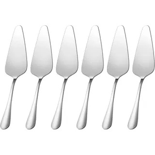 tiokin Tortenheber Set Edelstahl,6 Stück Kuchenschaufel Edelstahl Poliert Tortenschaufel Kuchenmesser Mit Gezackten Kanten,Tortenmesser Set Für Küchen Restaurants Partys(Silber)
