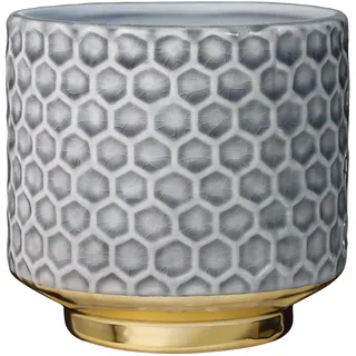 Bloomingville Blumentopf Home - Dekorative Blumentöpfe Farbe für den Innenbereich, Retro-Stil, kreativ, S (10 cm Ø), Grau, Keramik
