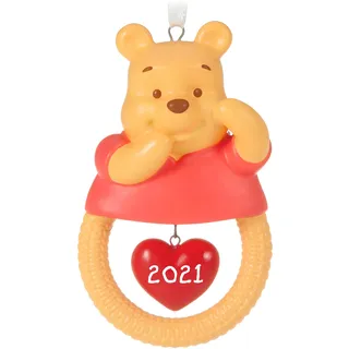 Hallmark Keepsake Weihnachtsschmuck, Jahr datiert 2021, Disney Winnie The Pooh Baby's First Christmas, Porzellan