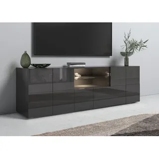 INOSIGN Lowboard »Dama Breite 181 cm, TV-Board 2 Türen, 1 Schubkasten, TV-Schrank« Front in 3D-Optik, viel Stauraum, verschiedene Farben, grau