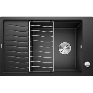 Blanco Elon XL 6 S links Einbau Silgranit anthrazit Drehknopfventil 780 x 500 mm