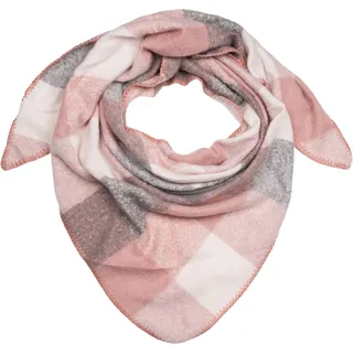 styleBREAKER XXL-Schal "Web Dreiecktuch Kariert" 1 Stk., altrose, grau, weiß