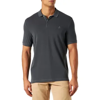 Marc O'Polo Herren Kurzarm-Poloshirt mit Stretch-Anteil Shaped Fit, Grau (Grau), XS