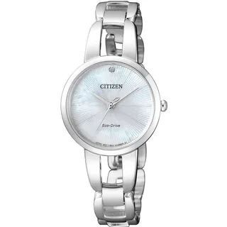 Damenuhr CITIZEN ECO-DRIVE Zifferblatt Perlmutt mit Diamant EM0430-85N