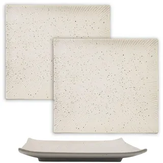 Intirilife Sushi Platte (2-tlg.) , Keramik , 2-teilig , 23.4x3.8x26 cm , Geschirr, Geschirrsets