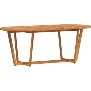 vidaXL Garten-Esstisch Oval 200x90x75 cm Massivholz Akazie - Braun