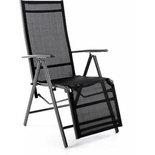 VCM Alu Klappstuhl 55 x 60 x 112 cm schwarz 915966