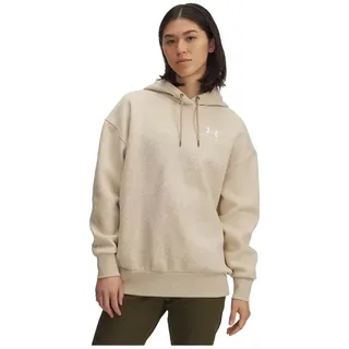Under Armour Icon Fleece Oversize Kapuzenpullover - White / Brown - XS