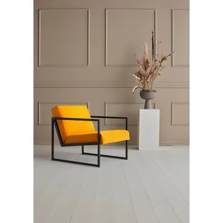 Cocktailsessel INNOVATION LIVING TM "Vikko Designsessel, bequem, Industriedesign", orange (burned curry), B:61cm H:69cm T:82cm, Sessel, Cocktailsessel, moderner Stuhl, Sitz und Rücken aus hochelastischem Schaum