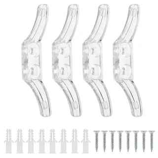 Create idea 10 Stück Jalousien-Kordelklampen aus transparentem Kunststoff, mit Schrauben für Fenster, Jalousien, Vorhänge, Sonnenschutzseile