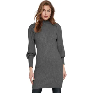 Only Damen Onlkatia L/S Dress Knt Noos Kleid, Dark Grey Melange, XS