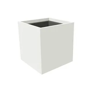 fm Pflanzkübel Plant Holz weiß rechteckig 38,0 x 40,0 cm, 1 St.