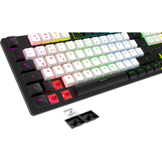 Bild von IGK-6000, Gaming Tastatur, Mechanisch, Outemu Red, Kabelgebunden, Schwarz/Weiß