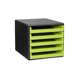 M&M Schubladenbox  lindgrün 30057631, DIN A4 mit 5 Schubladen, 1 St.