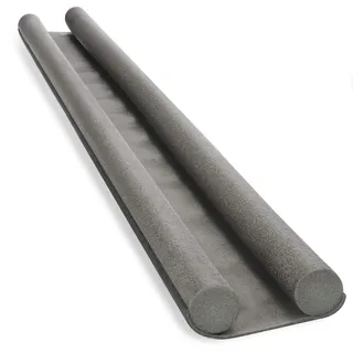 COM-FOUR® Zugluftstopper für die Tür - Türbodendichtung - Luftzugstopper mit Doppeldichtung - Schutz vor Luftzug und Lärm - 86 cm