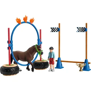 schleich FARM WORLD Pony Agility Rennen, Agility, Farm animals / farm toys, 3 Jahr(e), Mehrfarbig, Kunststoff - Bunt