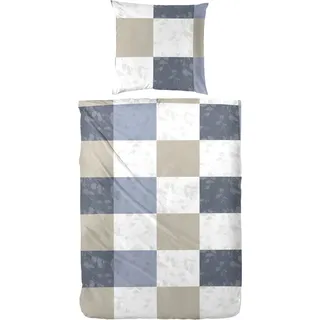 Primera Perkal Bettwäsche Gambit kariert Lila 155 x 220 cm + 80 x 80 cm