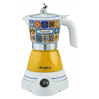 Ariete 1358/1P, Elektrische Espressokanne, 0,14 l, Gemahlener Kaffee, 400 W, Blau, Gelb - Blau, Gelb