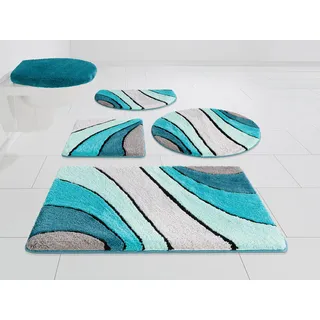 Badematte OTTO HOME "Josie, Badvorleger, Badezimmer Teppich" Gr. 7, blau (petrol), H:20mm, Polyester, Badematten, Badematte, Badteppich, Badematten, rechteckig, rund & als 3-tlg. Set erhältlich