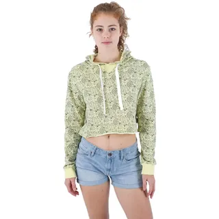 Hurley Damen Oceancare Fleeceoberteil mit Paisleymuster Pullover Sweater, Gelb (Translucent Yellow), XS