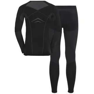 Odlo Thermounterwäsche Herren Fundamentals Performance Warm I Langarm Thermoshirt und Thermohose I Warme Skiunterwäsche