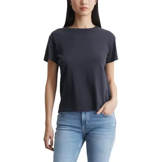 Marc OߴPolo Damen T-Shirt aus Bio-Baumwolle Loose Fit, Blau (Manic Midnight), M