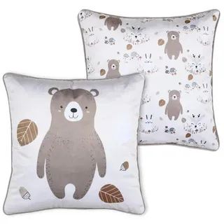 Kinderkissen Gabin 40/40 cm , Beige , Textil , 40x40 cm , Heimtextilien, Bettwäsche & Leintücher, Kinderbettwäsche