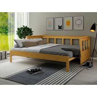 Home Affaire Daybett »"AIRA" Kinderbett, Gästebett, Skandi- Design, Schublade optional«, (FSC® zertifiziertes Massivholz), mit ausziehbarer Liegefläche, ideal fürs Jugend- oder Gästezimmer