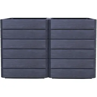 GARANTIA Ergo Vario 2 Wood 180 x 80 x 75 cm Anthrazit-Braun