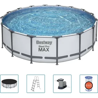 Bestway Steel Pro MAX Swimmingpool-Set 488x122 cm - Grau