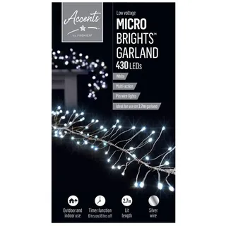 Raraion - LED-Girlande mit Silberdraht