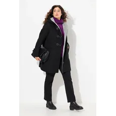 Große Größen Dufflecoat, Damen, schwarz, Größe: 62/64, Polyester/Wolle, Ulla Popken