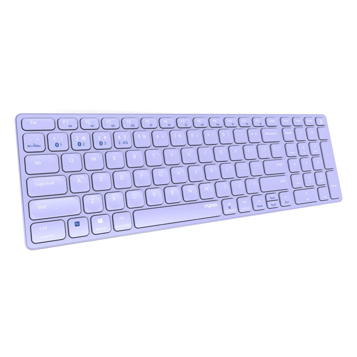 Bild von E9700M Multi-mode Wireless Ultra-slim Keyboard violett, USB/Bluetooth, DE (00215396)