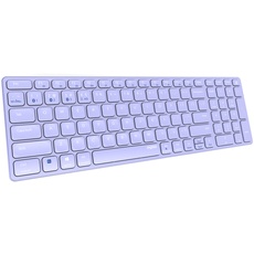 Bild von E9700M Multi-mode Wireless Ultra-slim Keyboard violett, USB/Bluetooth, DE (00215396)