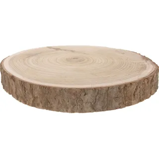 Holz Baumscheibe natur - 23-28 cm - Deko Holz Scheibe - Modell: mittel - Naturbelassen