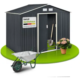 Juskys Geräteschuppen XL 2,77 x 1,91 m anthrazit