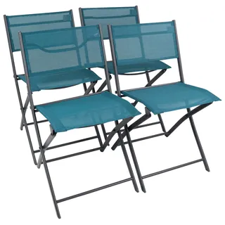 VCM Sumila Gartenstuhl 45 x 45 x 79 cm blau 4 St.