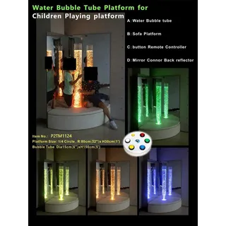 Wasser Säule 150cm Wasser Spiel Wohnzimmer Deko Dekoration Steh Lampe Wasserwand - Transparent