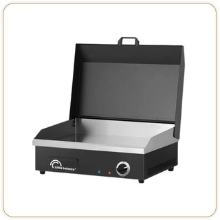 LITTLE BALANCE 8668 Snack Plus Black Edition, elektrische Grillplatte für 6-8 Personen, Kochplatte aus Stahl, antihaftbeschichtet, 8 mm, Deckel, 2900 W, Schwarz