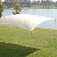 MONTIS LAKE, großes SONNENSEGEL, weiß, ca. 4x5m, 4,4kg