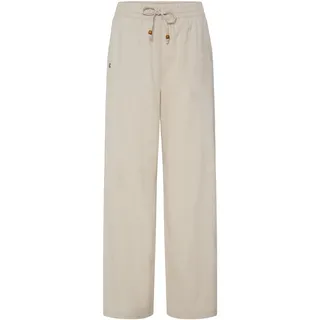 Leinenhose OXMO "Leinenhose OXAlfa Linen Mix", Damen, Gr. 42, N-Gr, grau (cement), Obermaterial: 55% Leinen LI. 45% Viskose CV., Hosen Leinenhose