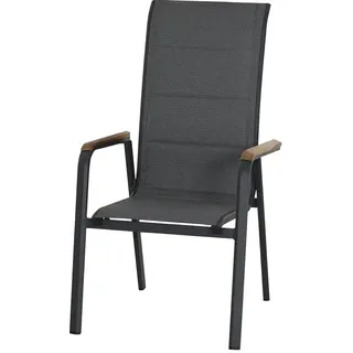 Siena Garden Tesoro High Back Stapelsessel 62,5 x 68 x 110 cm grau