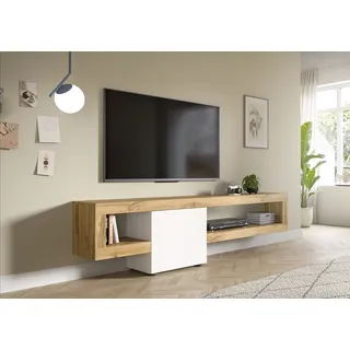 INOSIGN Lowboard »Zolder, Breite 190 cm, push-to-open, 1 Tür, 2 offene Fächer«, TV-Board, TV-Möbel, Media-Möbel, Fernsehschrank weiß