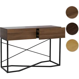 Konsolentisch HWC-P47, Telefontisch Beistelltisch Ablagetisch, Schublade Melamin Industrial 81x120x4