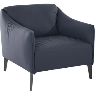 W.Schillig Cocktailsessel Sally Leder 84 x 78 x 84 cm Blau