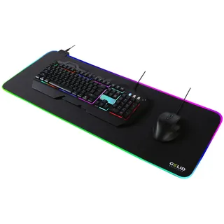 Gelid Solutions Nova Mauspad XL - Gaming Mousepad mit LED Beleuchtung - Schreibtischunterlage - Groß (80x30cm)